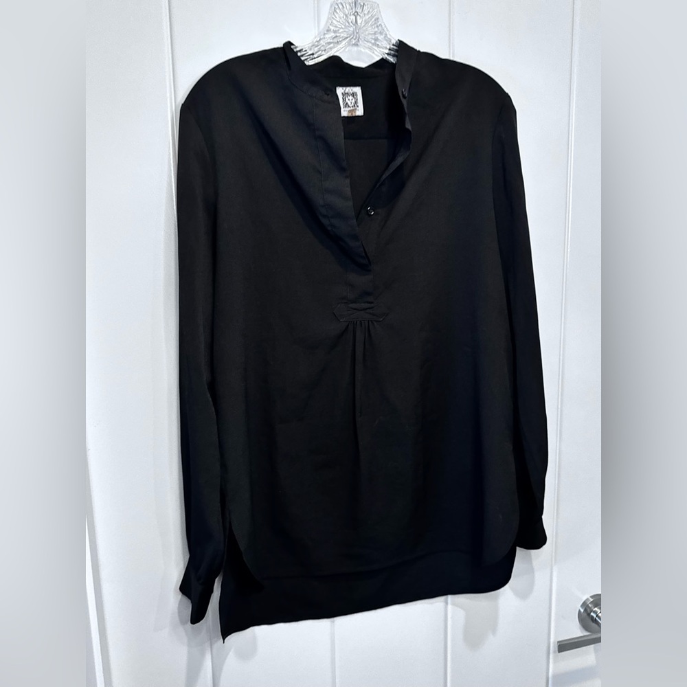 Anne Klein Brown Button-Up Shirt